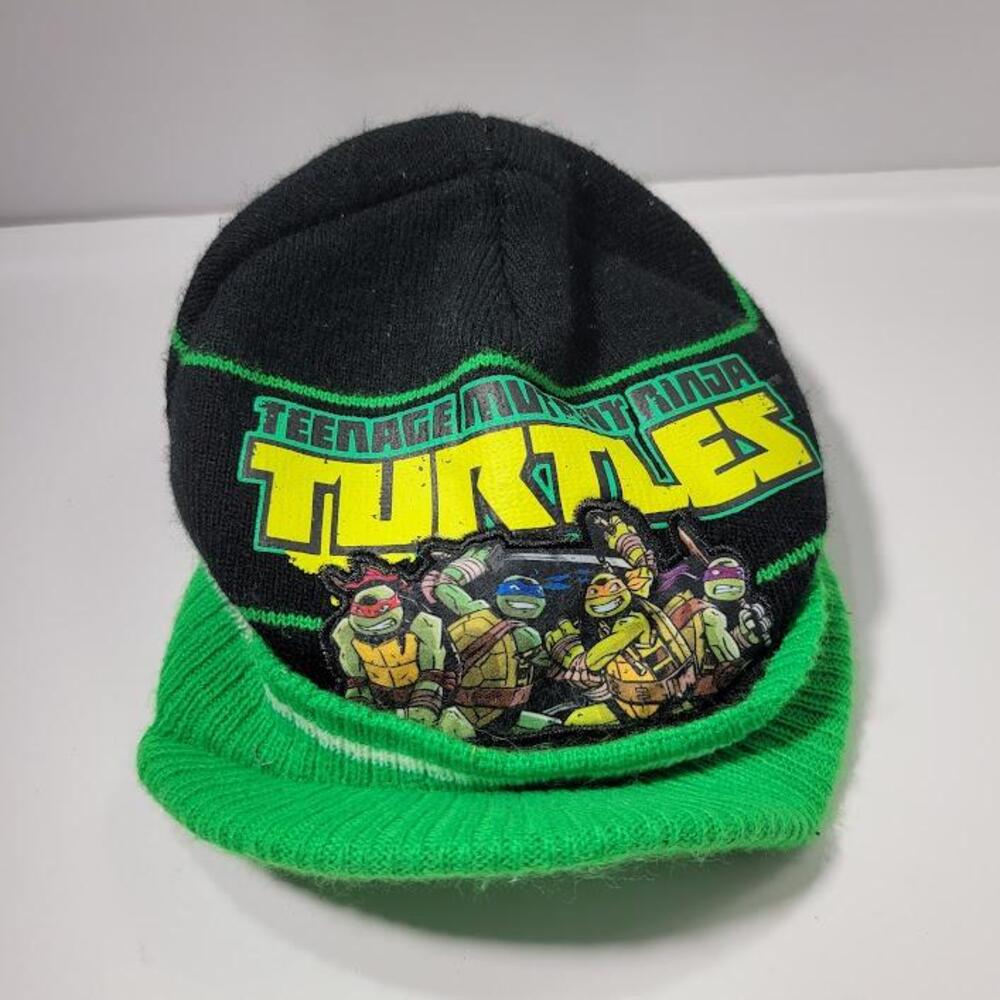 Nickelodeon Teenage Mutant Ninja Turtles Hat Beanie Knit Boys One Size Green